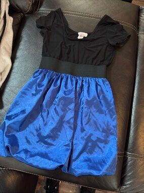 Ultra Flirt Black and Blue Short Dress